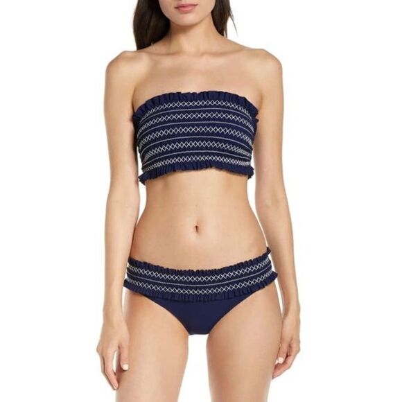 New. Tory Burch black smocked bikini set. Normally $236  XS - Picture 5 of 12